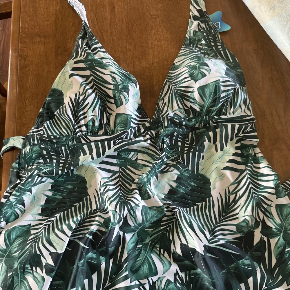 2 piece plus size tankini swimsuit